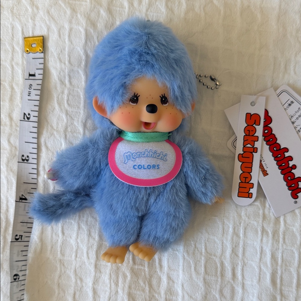 Monchhichi Blue Plush Toy keychain